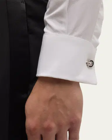 Jan Leslie Men's Horseshoe Enamel Flip Cufflinks | Thumbnail 2