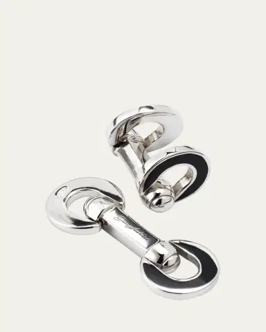 Jan Leslie Men's Horseshoe Enamel Flip Cufflinks | Thumbnail 4