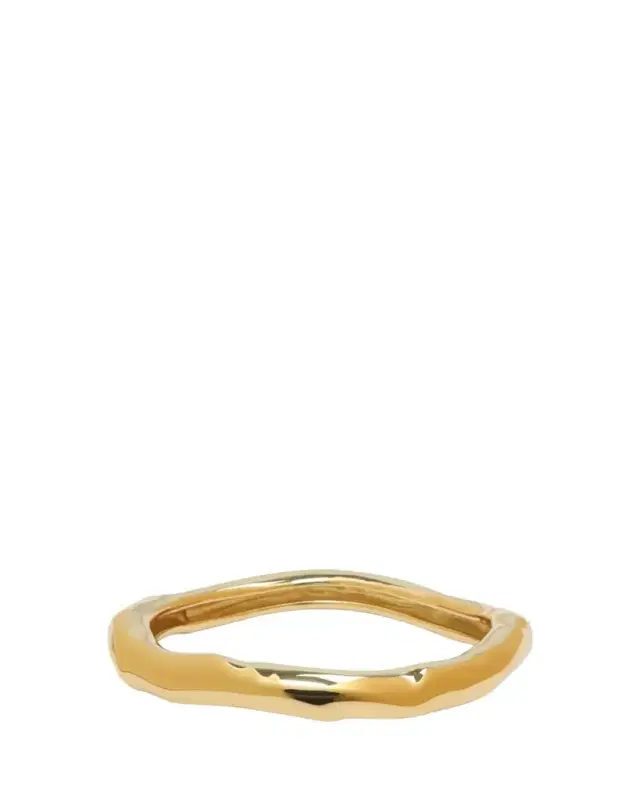 Small Molten Gold Bangle Bracelet, Size