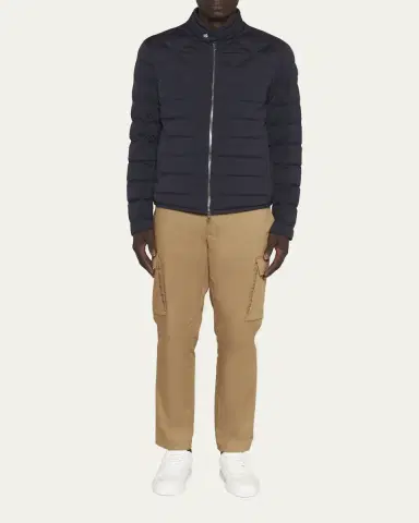Moncler Men's Choquart Down Biker Jacket | Thumbnail 2 Moncler Men's Choquart Down Biker Jacket | Thumbnail 2