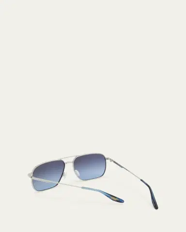 BARTON PERREIRA x 007 Men's Royale Double-Bridge Titanium Aviator Sunglasses | Thumbnail 4