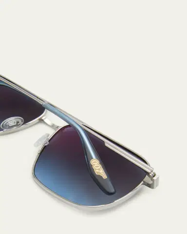 BARTON PERREIRA x 007 Men's Royale Double-Bridge Titanium Aviator Sunglasses | Thumbnail 6