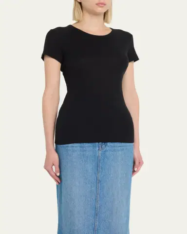 MAJESTIC FILATURES Lyocell Cotton Baby Ribbed Tee | Thumbnail 4 MAJESTIC FILATURES Lyocell Cotton Baby Ribbed Tee | Thumbnail 4