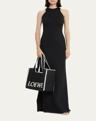 Loewe x Paula's Ibiza Font Logo Large Tote Bag in Raffia | Thumbnail 5 Loewe x Paula's Ibiza Font Logo Large Tote Bag in Raffia | Thumbnail 5