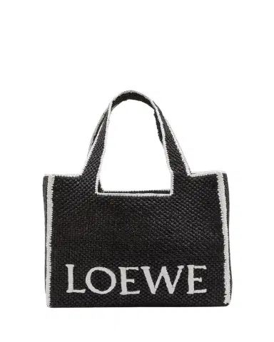 Loewe x Paula's Ibiza Font Logo Large Tote Bag in Raffia | Thumbnail 1 Loewe x Paula's Ibiza Font Logo Large Tote Bag in Raffia | Thumbnail 1