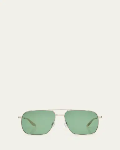 BARTON PERREIRA x 007 Men's Royale Double-Bridge Titanium Aviator Sunglasses | Thumbnail 3 BARTON PERREIRA x 007 Men's Royale Double-Bridge Titanium Aviator Sunglasses | Thumbnail 3