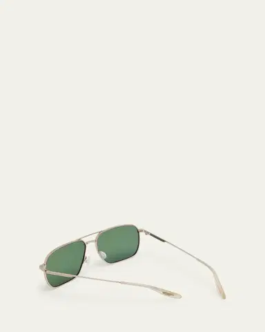 BARTON PERREIRA x 007 Men's Royale Double-Bridge Titanium Aviator Sunglasses | Thumbnail 5 BARTON PERREIRA x 007 Men's Royale Double-Bridge Titanium Aviator Sunglasses | Thumbnail 5