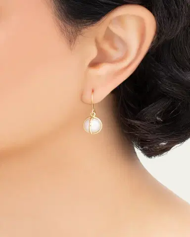 L. Klein Celeste 18k Gold Pearl Drop Earrings | Thumbnail 2 L. Klein Celeste 18k Gold Pearl Drop Earrings | Thumbnail 2
