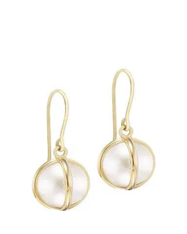 L. Klein Celeste 18k Gold Pearl Drop Earrings | Thumbnail 1 L. Klein Celeste 18k Gold Pearl Drop Earrings | Thumbnail 1