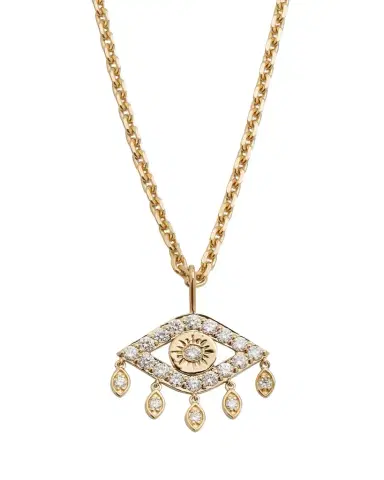 Sydney Evan 14k Gold Diamond Evil Eye Pendant Necklace | Thumbnail 1 Sydney Evan 14k Gold Diamond Evil Eye Pendant Necklace | Thumbnail 1