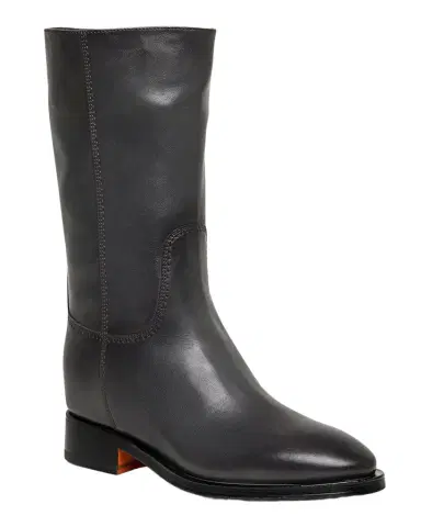 Santoni Fleeces Leather Mid Boots | Thumbnail 1