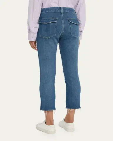AMO Denim Easy Straight Crop Army Jeans | Thumbnail 3