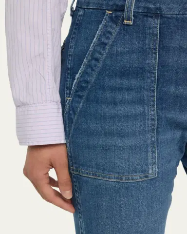 AMO Denim Easy Straight Crop Army Jeans | Thumbnail 5