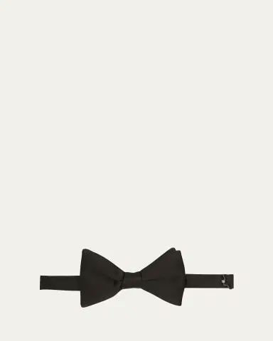 Zegna Men's Pre-Tied Silk Bow Tie | Thumbnail 2