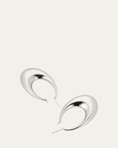 Sidney Garber 18K White Gold Carine Puffy Hoop Earrings | Thumbnail 2