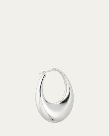 Sidney Garber 18K White Gold Carine Puffy Hoop Earrings | Thumbnail 3