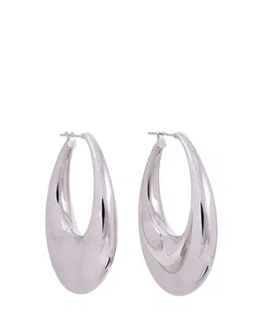 Sidney Garber 18K White Gold Carine Puffy Hoop Earrings | Thumbnail 1