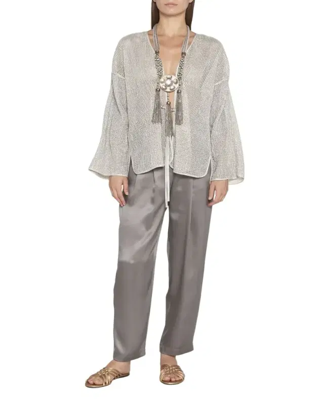 Giorgio Armani Beaded Tassel Statement Necklace