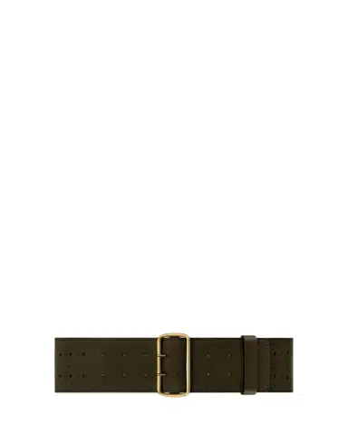 Vaincourt Paris La Celeste Perforated Wide Leather Belt | Thumbnail 1 Vaincourt Paris La Celeste Perforated Wide Leather Belt | Thumbnail 1