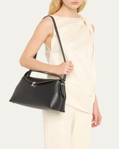 TOTEME T-Lock Top Handle Bag in Pebble Grain Leather | Thumbnail 2 TOTEME T-Lock Top Handle Bag in Pebble Grain Leather | Thumbnail 2