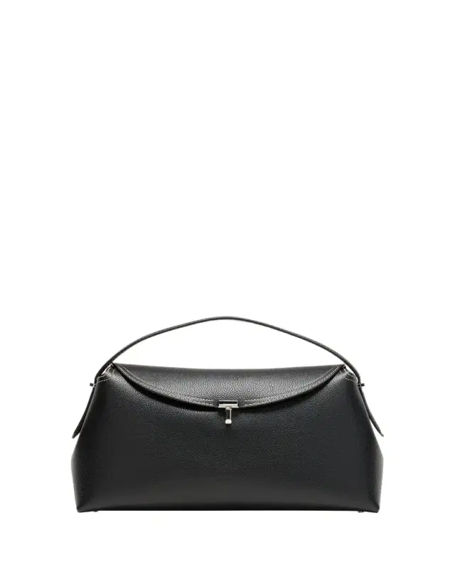 Toteme T-Lock Top Handle Bag in Pebble Grain Leather