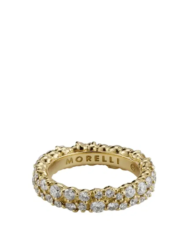 6mm Confetti Diamond Band Ring in 18K Gold, Size 6.5