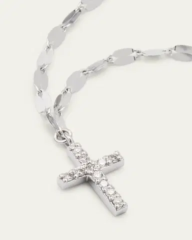 Lana 14K Gold Flawless Mini Cross Pendant Necklace | Thumbnail 3 Lana 14K Gold Flawless Mini Cross Pendant Necklace | Thumbnail 3
