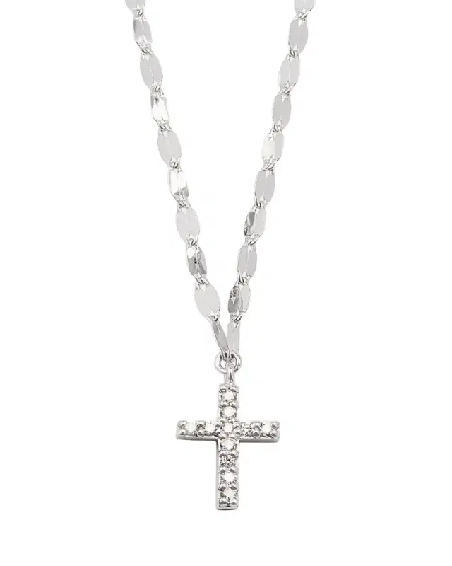 Lana 14K Gold Flawless Mini Cross Pendant Necklace