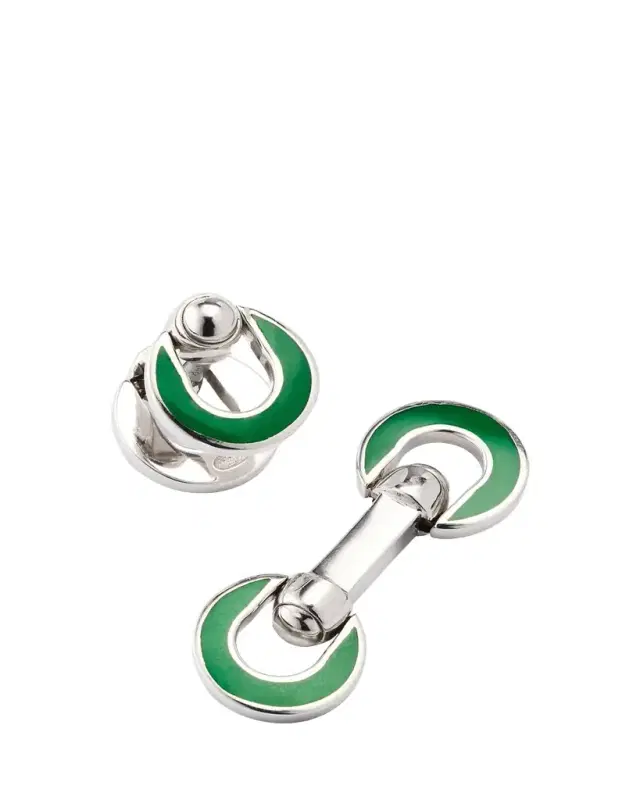Men's Horseshoe Enamel Flip Cufflinks