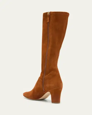 Manolo Blahnik Pitana Suede Block-Heel Knee Boots | Thumbnail 9