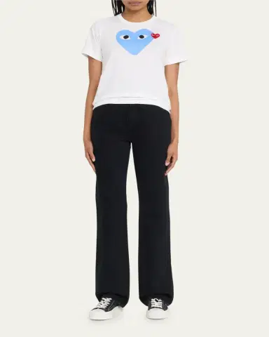CDG Play Heart Eyes Logo Short-Sleeve T-Shirt | Thumbnail 2 CDG Play Heart Eyes Logo Short-Sleeve T-Shirt | Thumbnail 2