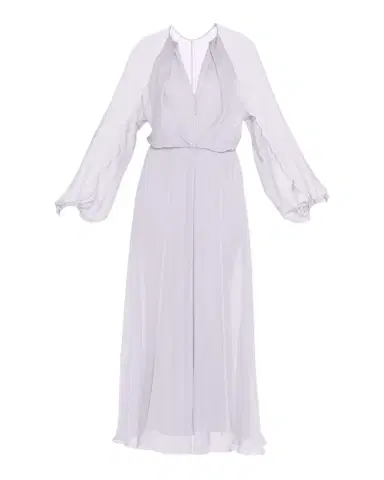 Giorgio Armani Zip-Front Long-Sleeve Silk Chiffon Layered Gown | Thumbnail 1 Giorgio Armani Zip-Front Long-Sleeve Silk Chiffon Layered Gown | Thumbnail 1