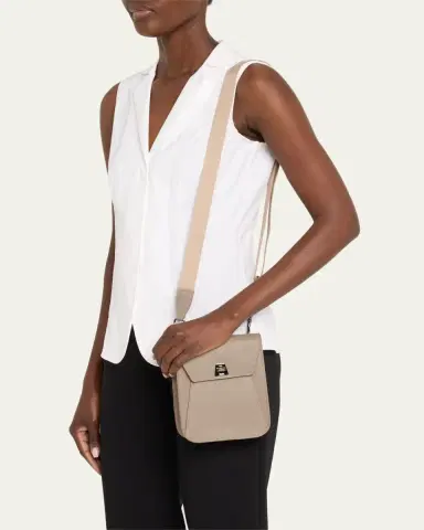 Akris Anouk Mini Flap Leather Messenger Bag | Thumbnail 2 Akris Anouk Mini Flap Leather Messenger Bag | Thumbnail 2