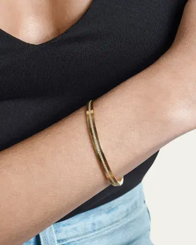 Lana 14K Gold Flawless Vanity Single Row Diamond Bracelet | Thumbnail 2