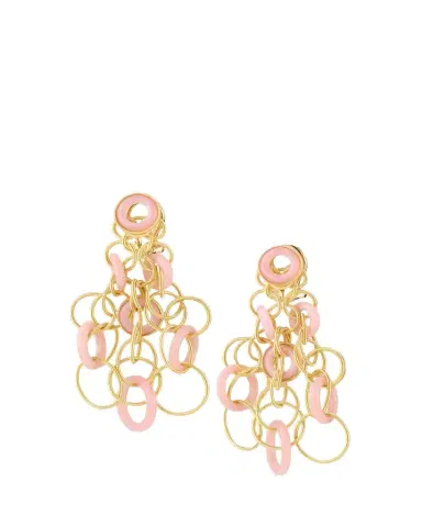 Buccellati Hawaii 18K Yellow Gold Pink Opal Earrings, 5cm | Thumbnail 1