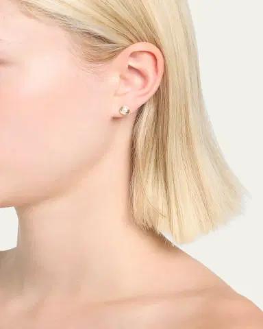 Sydney Evan 14k Fluted Diamond Stud Earring, Single | Thumbnail 2 Sydney Evan 14k Fluted Diamond Stud Earring, Single | Thumbnail 2