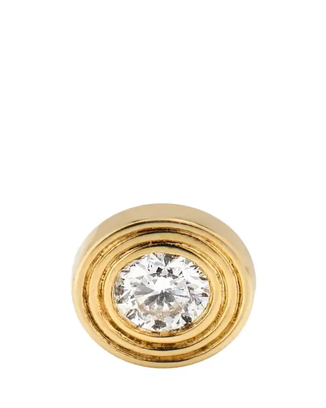 Sydney Evan 14k Fluted Diamond Stud Earring, Single
