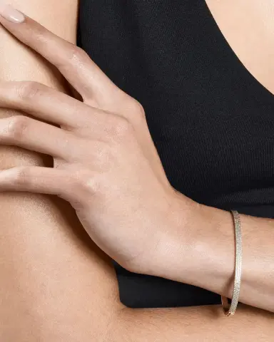 Lana 14K Gold Flawless Vanity Diamond Hinge Bangle | Thumbnail 2