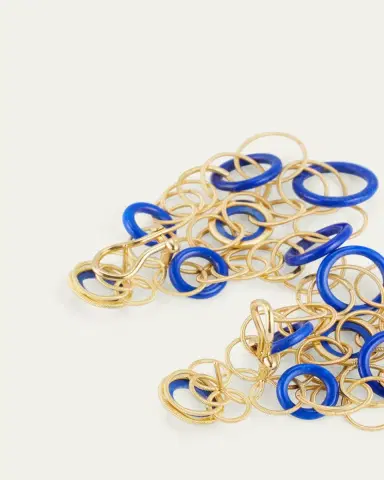 Buccellati Hawaii 18K Gold Pendant Earrings with Lapis Lazuli, 5cm | Thumbnail 4 Buccellati Hawaii 18K Gold Pendant Earrings with Lapis Lazuli, 5cm | Thumbnail 4