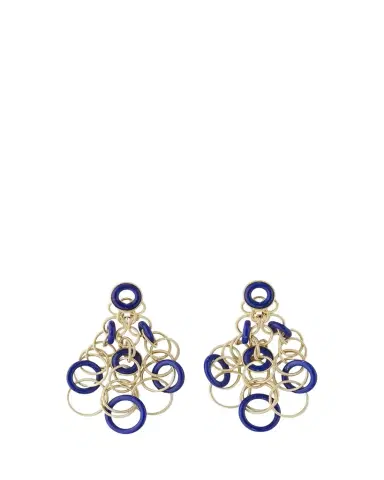 Buccellati Hawaii 18K Gold Pendant Earrings with Lapis Lazuli, 5cm | Thumbnail 1 Buccellati Hawaii 18K Gold Pendant Earrings with Lapis Lazuli, 5cm | Thumbnail 1