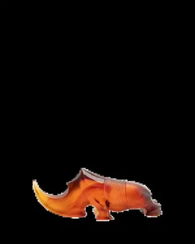 Daum Amber Ongava Rhinoceros Decoration | Thumbnail 2