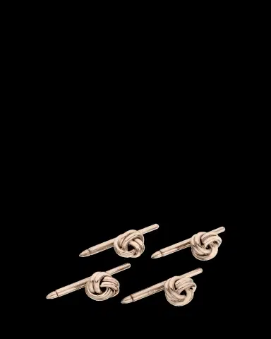 Bergdorf Goodman Men's 14K Rose Gold Knot Shirt Studs | Thumbnail 2