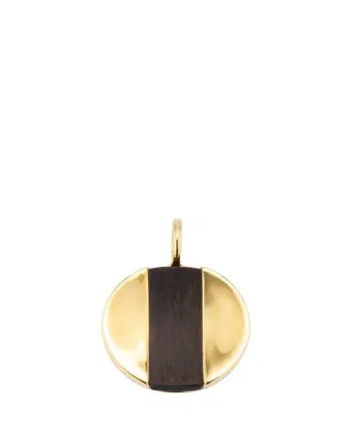 Kinraden Men's 18K Yellow Gold Mpingo Hardwood Oskar Pendant | Thumbnail 1 Kinraden Men's 18K Yellow Gold Mpingo Hardwood Oskar Pendant | Thumbnail 1