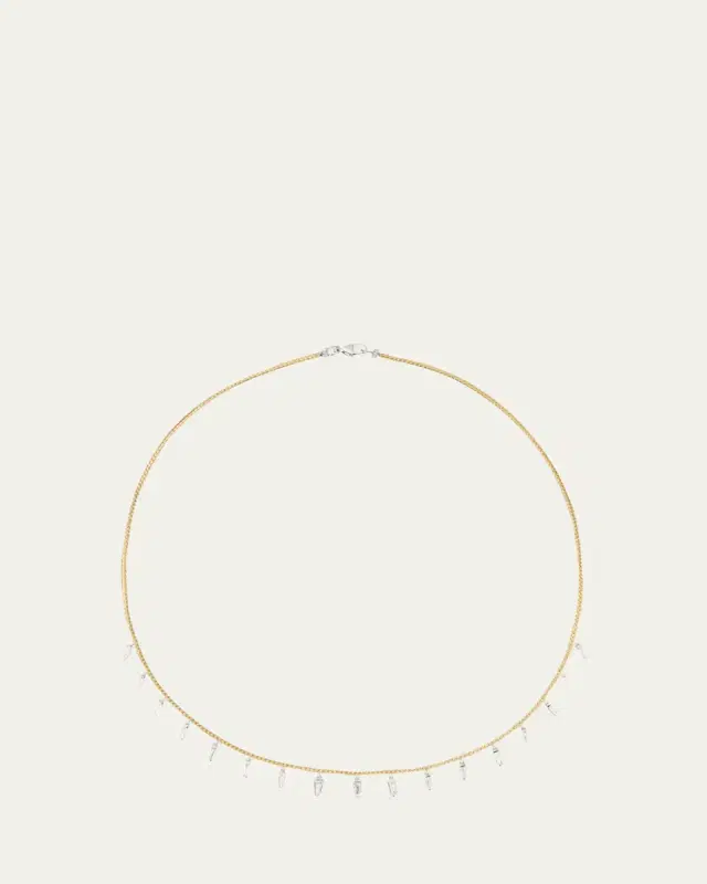 Nikos Koulis 18K Gold Together Necklace with Diamond Fringe
