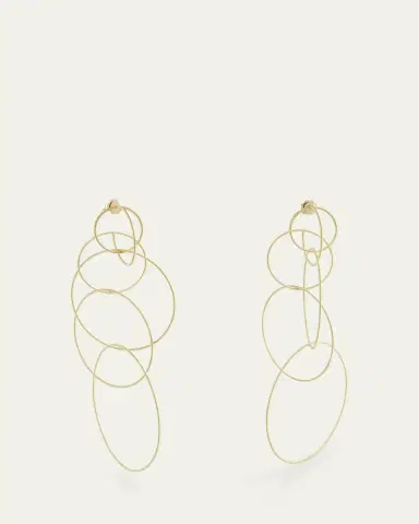 Buccellati Waikiki 18K Yellow Gold Circle Drop Earrings | Thumbnail 3