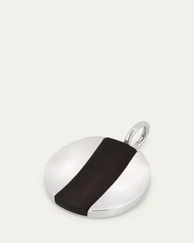 KINRADEN Men's Sterling Silver Mpingo Hardwood Oskar Pendant | Thumbnail 2