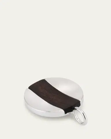 KINRADEN Men's Sterling Silver Mpingo Hardwood Oskar Pendant | Thumbnail 3