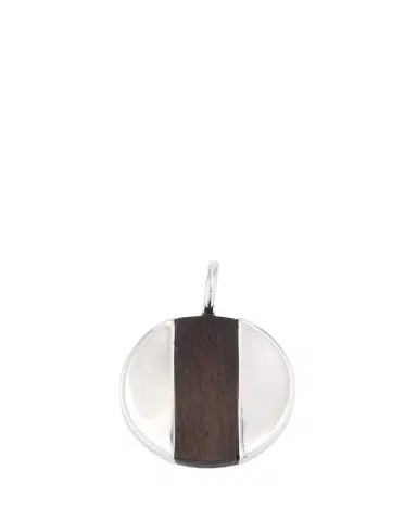 KINRADEN Men's Sterling Silver Mpingo Hardwood Oskar Pendant | Thumbnail 1