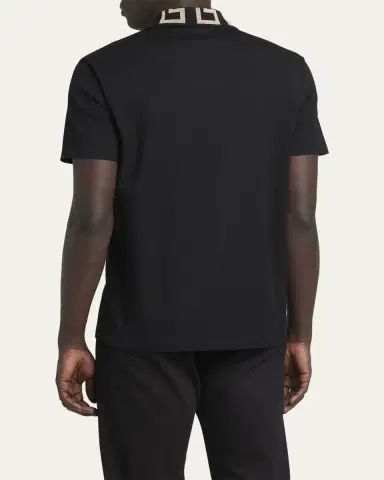 Versace Men's Greca-Collar Polo Shirt | Thumbnail 8