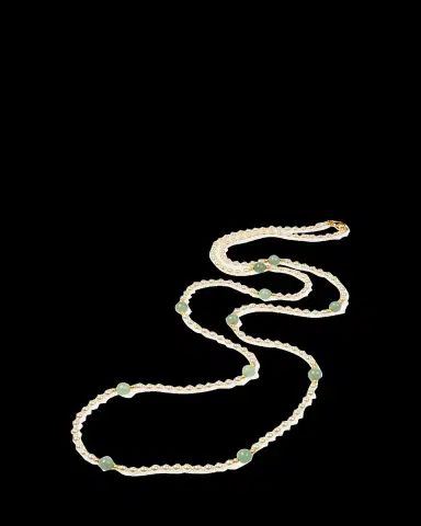 Ben-Amun Hippie Jade Bead & Pearly Long Necklace | Thumbnail 2